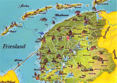 Friesland postal card | Map, Friesland, Netherlands