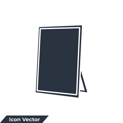 mirror icon logo vector illustration. mirror symbol template for ...