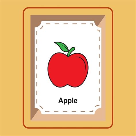 Premium Vector | Flashcard Apple