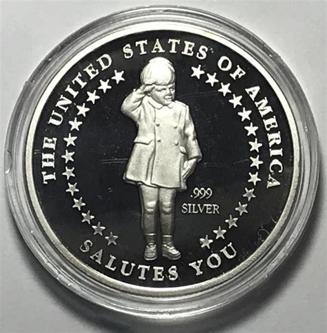 1960-1999 John F. Kennedy Jr. .999 Fine 1 oz Silver Commemorative - The United States of America ...