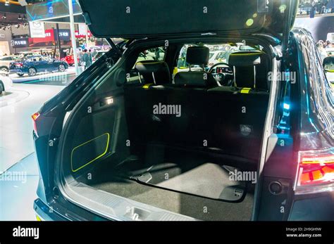 Interior of the Dongfeng Honda e:NS1 electric car seen on display at ...