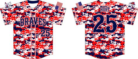 Maryland Braves Custom Camo Baseball Jerseys