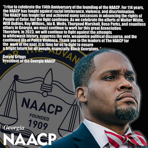 GEORGIA NAACP PRESIDENT CELEBRATES NAACP 114TH FOUNDER'S DAY