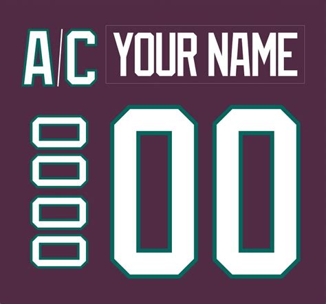 Anaheim Ducks Customized Number Kit for 2023-2024 30th Anniversary ...