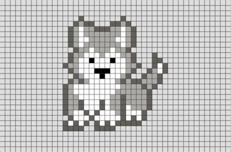 Gray Wolf Pixel Art | Pixel art, Pixel art pattern, Easy pixel art