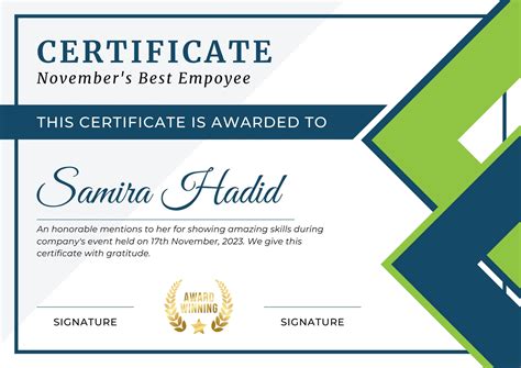 Employee Certificate Of Service Template