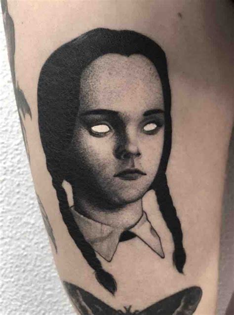 The Very Best Wedesday Addams Tattoos | Dark art tattoo, Satanic tattoos, Spooky tattoos