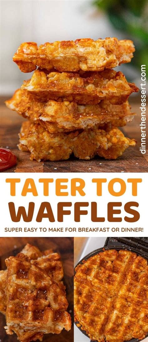 Super Crispy Tater Tot Waffles Recipe - Dinner, then Dessert