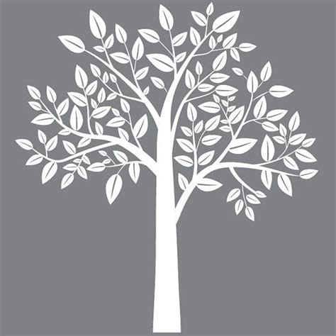 Nursery wall decal - white Tree - Wall Decal