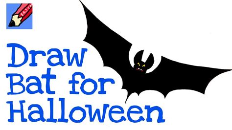 Draw a bat for Halloween Real Easy - YouTube