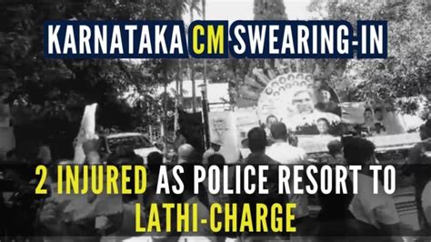 Karnataka Swearing-in Ceremony: 2 Injured Due to Lathi-Charge