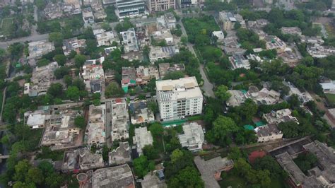 Top view aerial photo from flying drone of a Punjab Global City with ...