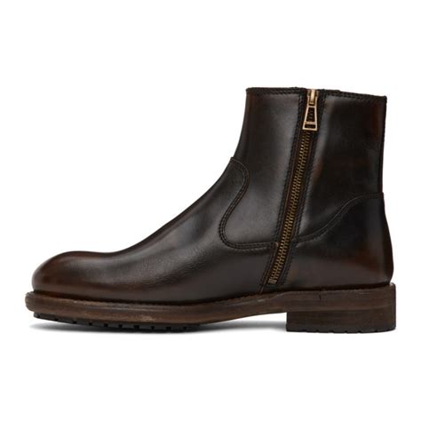 Belstaff Black Vintage Markham Boots, $395 | SSENSE | Lookastic