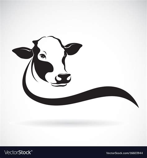 Vector of a cow head design on white background. Farm Animal. Download a Free Preview or High ...