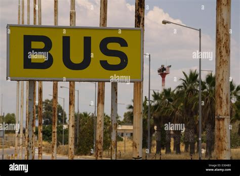 A vintage bus sign Stock Photo - Alamy