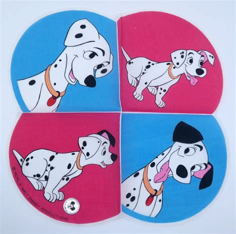 101 Dalmatians Pongo, Perdita, and Puppies Handkerchief - ID: octdisneyana21050 | Van Eaton ...