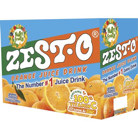 Zesto Orange Juice Drink | 200ml x 10s | Juices | Walter Mart