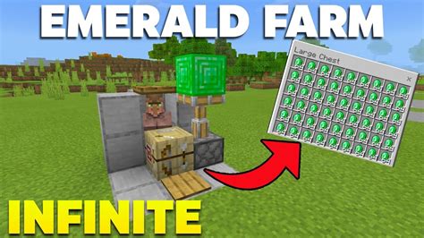 Easy INFINITE Emerald Farm Tutorial in Minecraft Bedrock (glitch) - YouTube