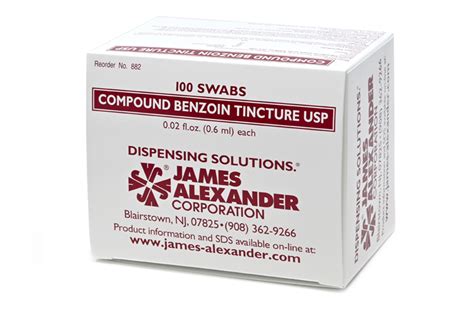 Compound Benzoin Tincture USP - Bandage Adhesion: James Alexander