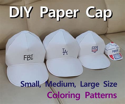 DIY Paper Cap, Paper Hat, Wearable Hat, Coloring Hat, Baseball Cap ...