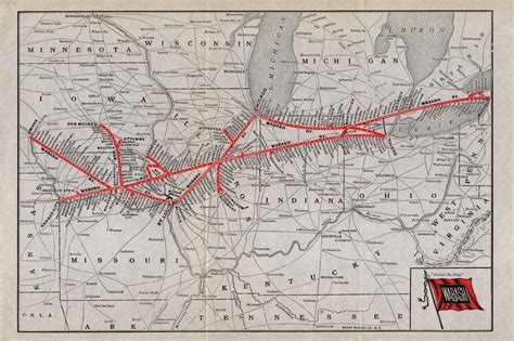 1920 Antique Wabash Railroad Map Vintage Wabash Railway Map 299 | eBay in 2022 | Map gallery ...