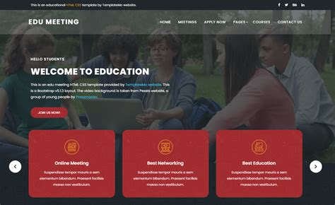 Edu meeting - Free Bootstrap 5 HTML5 Educational Website Template