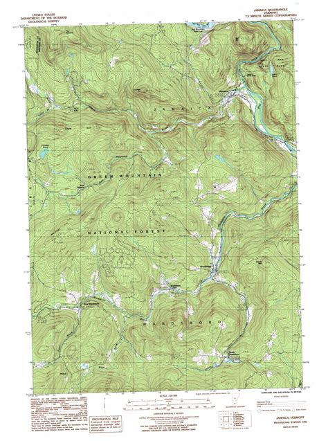 Jamaica topographic map 1:24,000 scale, Vermont