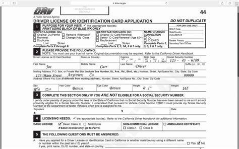 Dl 44 Application Form Printable - Printable Forms Free Online