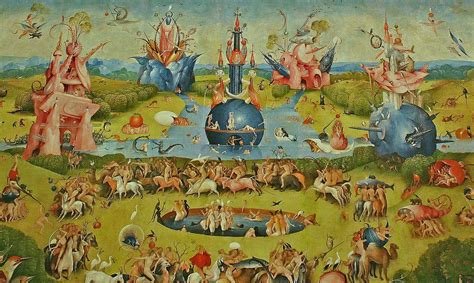 Garden of Earthly Delights, central panel detail 1 | Hieronymous bosch, Pintura artistica ...