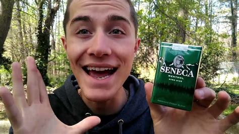 Smoking a Seneca Green Menthol Cigarette - Review - YouTube