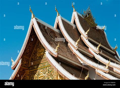 beautiful temple roof design from Luang Prabang in Laos Stock Photo - Alamy