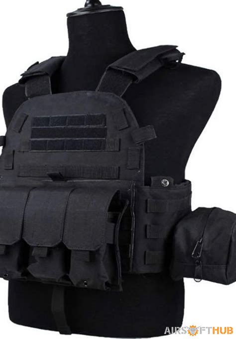 Black plate carrier - Airsoft Hub Buy & Sell Used Airsoft Equipment - AirsoftHub