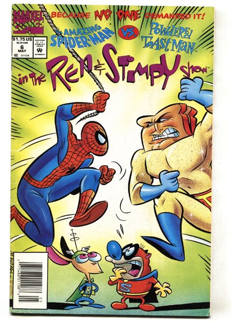 Ren and Stimpy Comics #6 Spider-man v Powdered Toast Man NEWSSTAND: (1993) Comic | DTA Collectibles