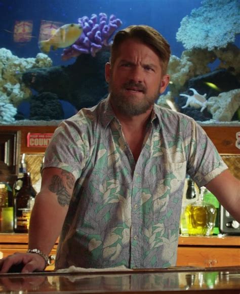 Botanical Print Shirt of Zachary Knighton as Orville "Rick" Wright in Magnum P.I. TV Show