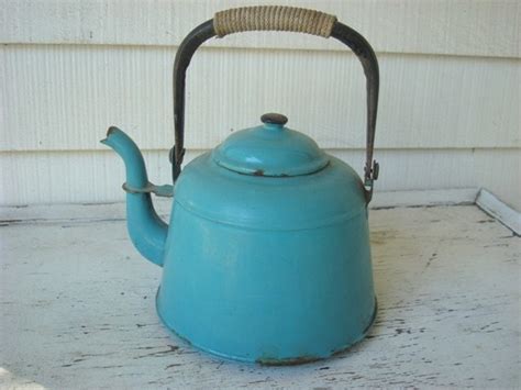 Turquoise Vintage Tea Kettle