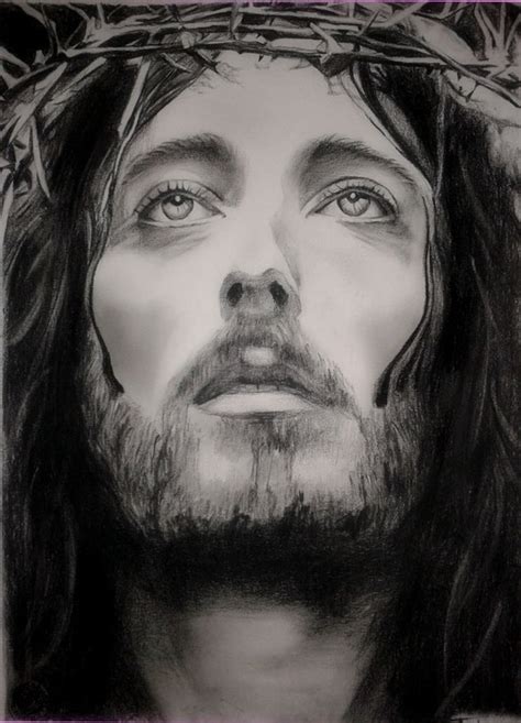 Jesus of Nazareth Drawing custom Jesus Christ charcoal