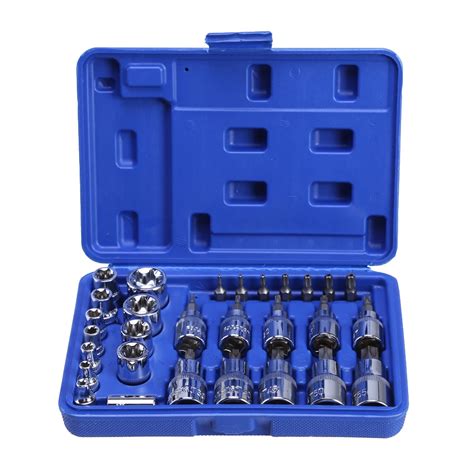 29PC Torx Socket Set of Tool Female Male Torx E & T Sockets Kit in a ...