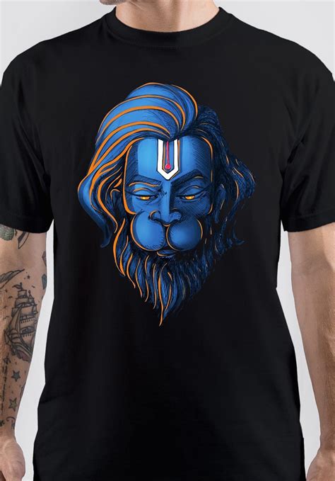 Hanuman Black T-Shirt | Swag Shirts