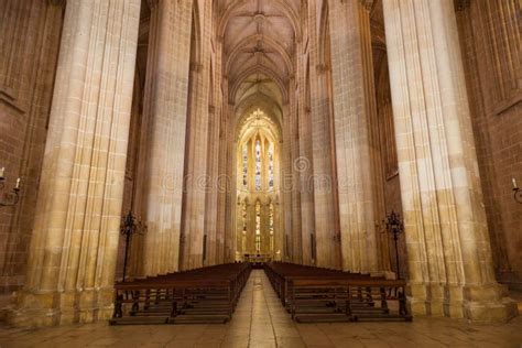 Interior of Batalha Monastery, Portugal Stock Image - Image of vitoria, building: 28998949