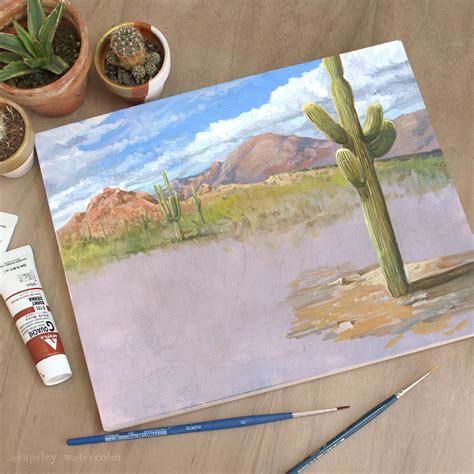 Arizona Landscape Painting in Acrylic on Behance | Painting, Arizona landscape, Canvas art painting