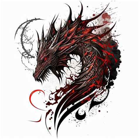 Dragon Tattoo Design Fondo blanco Descarga de archivos PNG de alta resolución - Etsy México