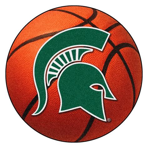 FanMats® 4531 - "Basketball" NCAA Michigan State University Round Nylon ...