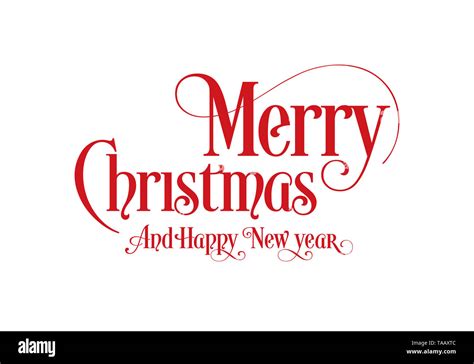 Happy Christmas Lettering Calligraphy Text Art Design With White Background. Merry Christmas ...