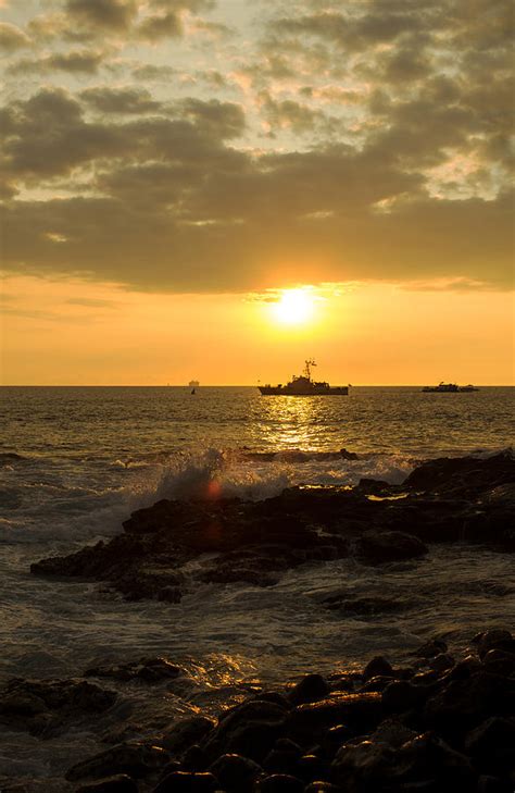 Hawaiian Waves At Sunset Photograph by Bryant Coffey