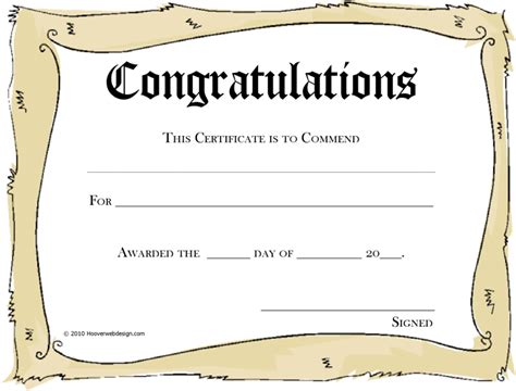 Free Printable Congratulations Certificate Template - Printable Templates