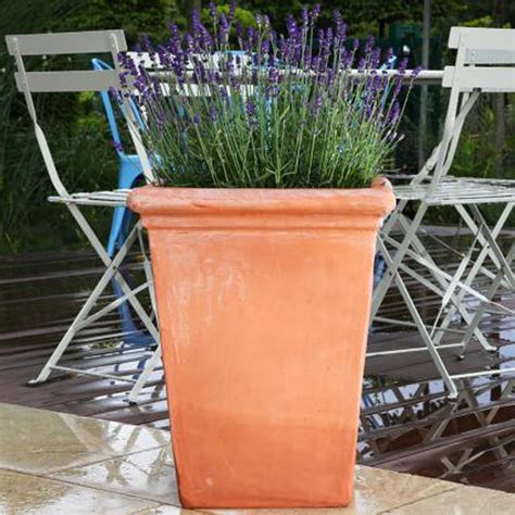 Terracotta Tall Square Planter (3 sizes) - TT74 - Riverhill Garden ...