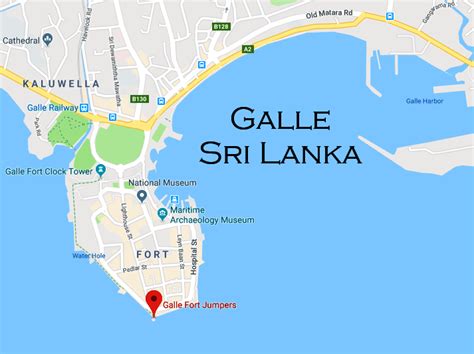 Galle Fort Jumpers Sri Lanka Map - Sri Lanka Island Tours