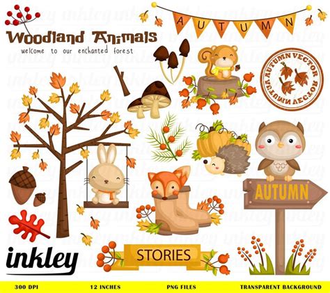 Autumn Season Animal Clipart Cute Animal Clip Art Seasonal | Etsy | Animal clipart, Autumn ...