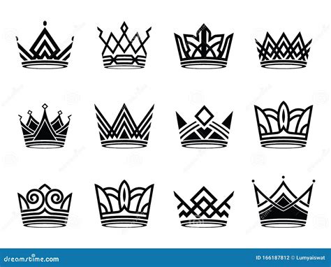 Crown Silhouette Symbols Vector Illustration | CartoonDealer.com #88618762