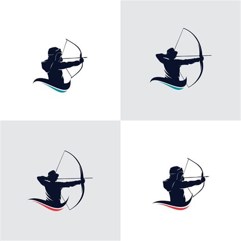 set of archery logo design 11223865 Vector Art at Vecteezy